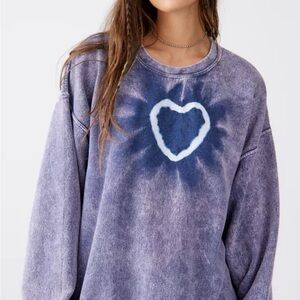 Urban Outfitters Blue Heart Sweatshirt